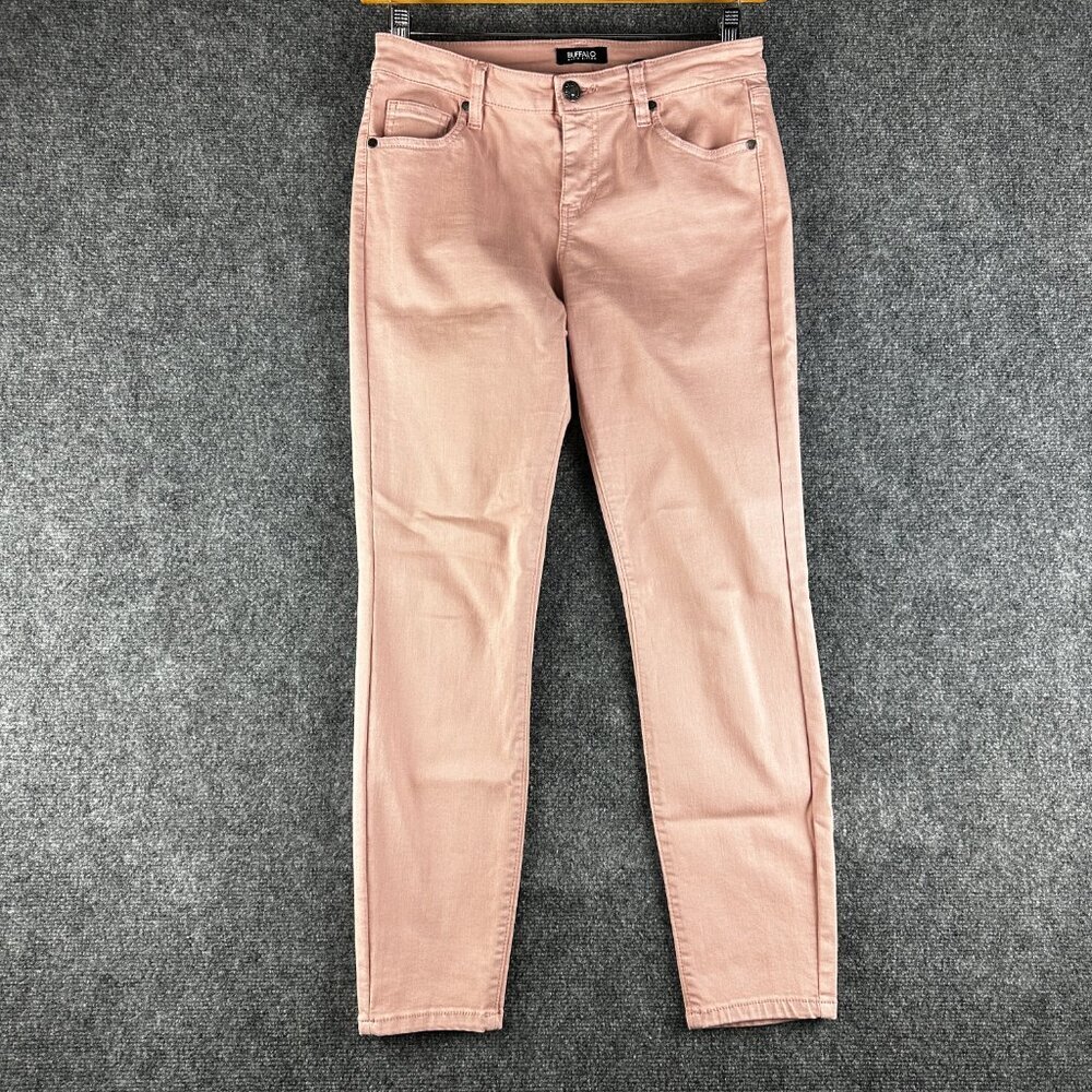 Buffalo Jeans Womens 6 Aubrey Mid Rise Stretch Super Soft Ankle Grazer Pink